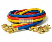 Шланги зарядные (к-т 3 шт) 240 см HTS08 CPS с тефлоновыми уплотнительными манжетами